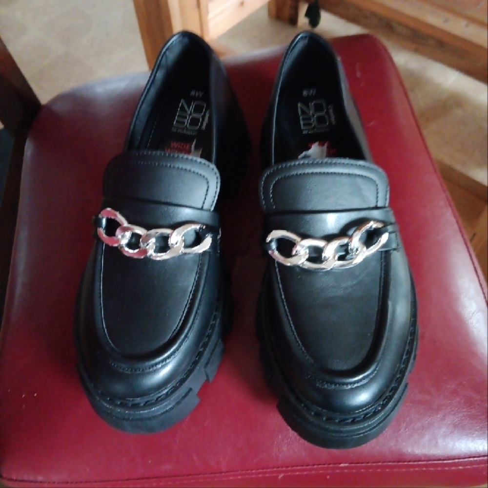 No Boundaries Black Heeled Loafers